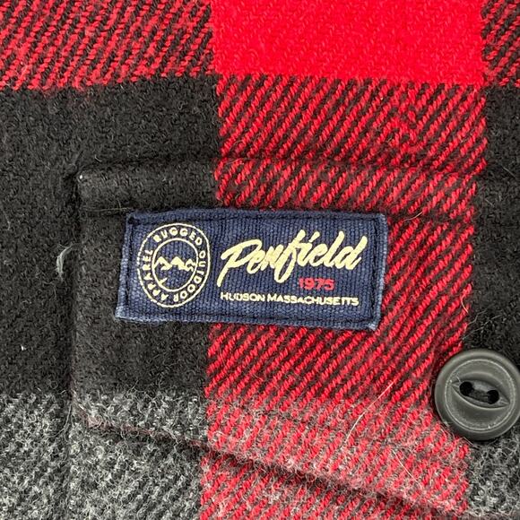 PENFIELD Shirt Womens M Trailwear Chatham Buffalo Plaid Flannel Cotton Red - Picture 11 of 15